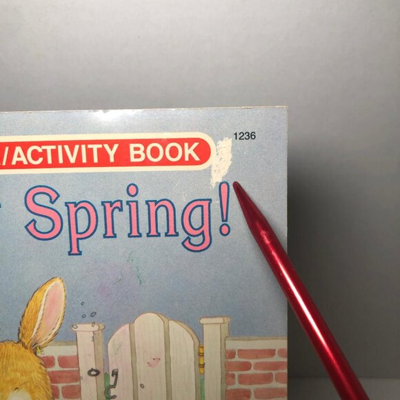 Happy Spring Big Activity Coloring Book 1993 Golden's Books Learning Easter 90' - Picture 2 of 10